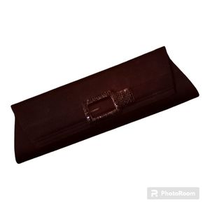 Carlo Fellini dark chocolate evening clutch.